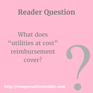 What does “utilities at cost” reimbursement cover