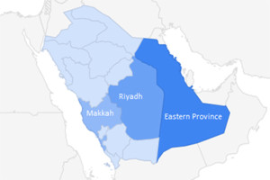Geographic Regions Within KSA with the Highest Search for Jobs Online