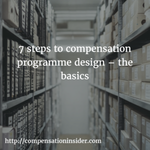 7 steps to compensation programme design – the basics