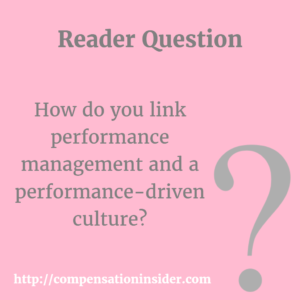 How do you link performance management and a performance-driven culture