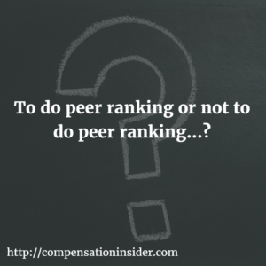 To do peer ranking or not to do peer ranking….