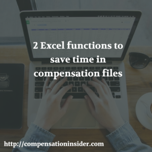 Two Excel functions to save time in compensation files