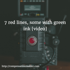 7 red lines, some with green ink [video]