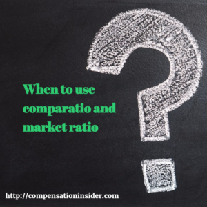 When to use comparatio and market ratio